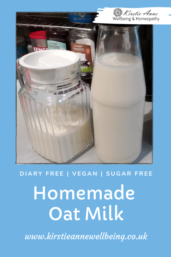 homemade oat milk dairy free vegan recipe pinterest pin by Kirstie Anne Wellbeing